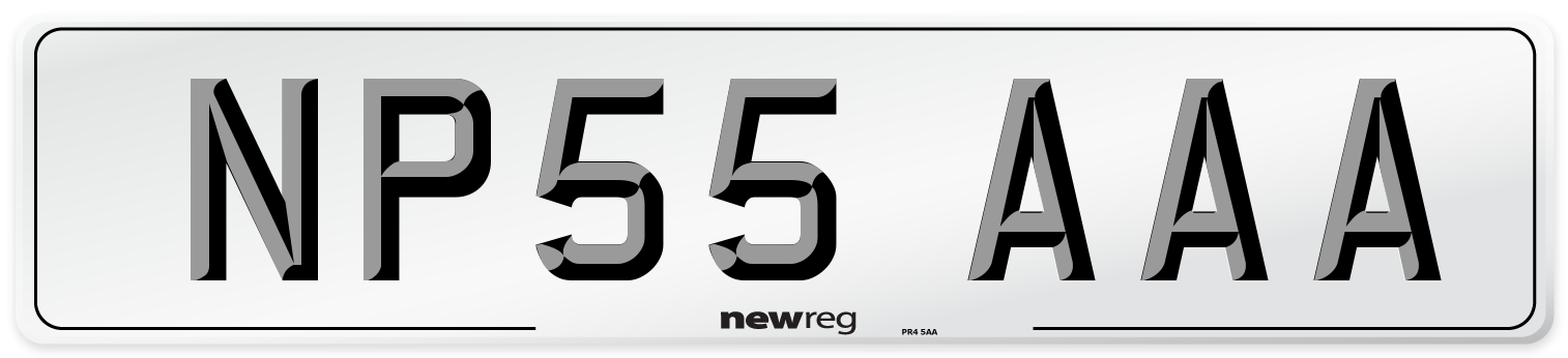 NP55 AAA Number Plate from New Reg